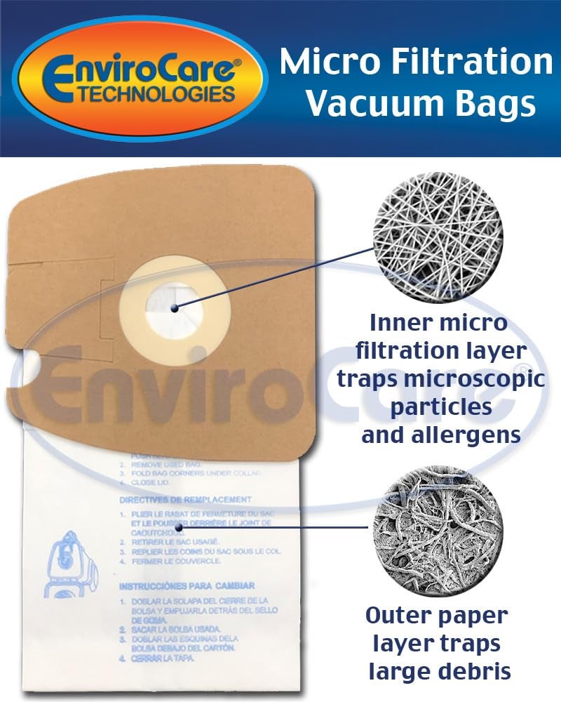 Envirocare Replacement Micro Filtration Vacuum Cleaner Bags made to fit Eureka Style MM 60297A Style-10. Replaces Part# 60295C Mighty Mite Vacuums 36 pack - Image 2